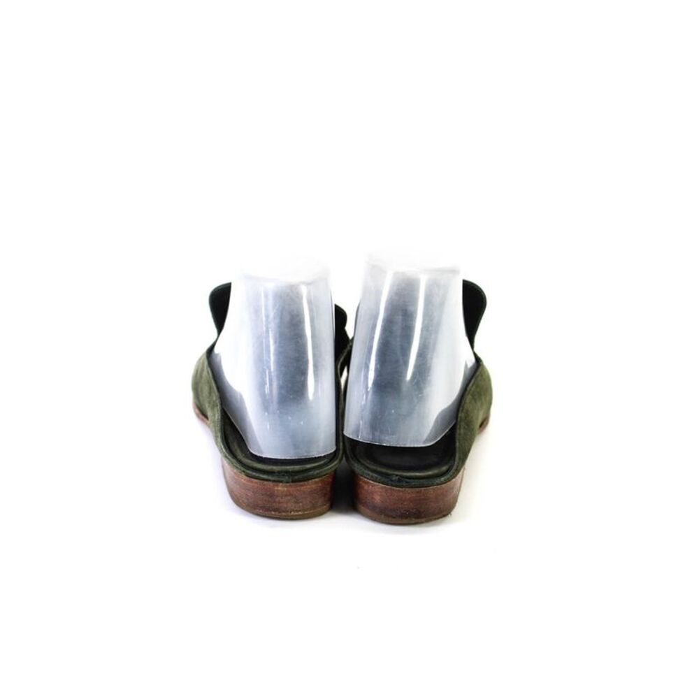 Robert Clergerie Womens Suede Slide On Mules Flats Olive Green Size 37.5 7.5 - Picture 4 of 7